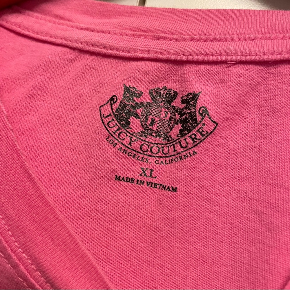 JUICY COUTURE ICONIC TERRIER PINK BABY TEE - Picture 5 of 7